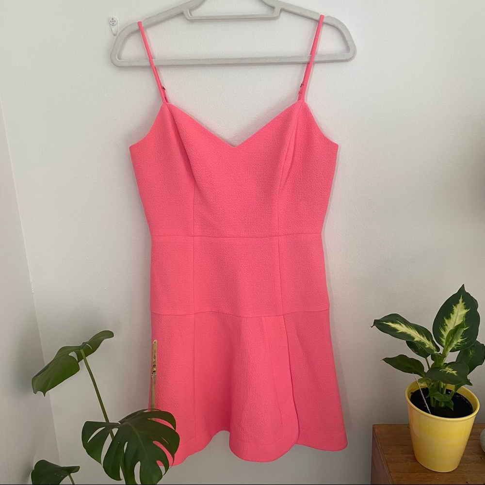 Black Halo A-Line dress in bright pink - size 6